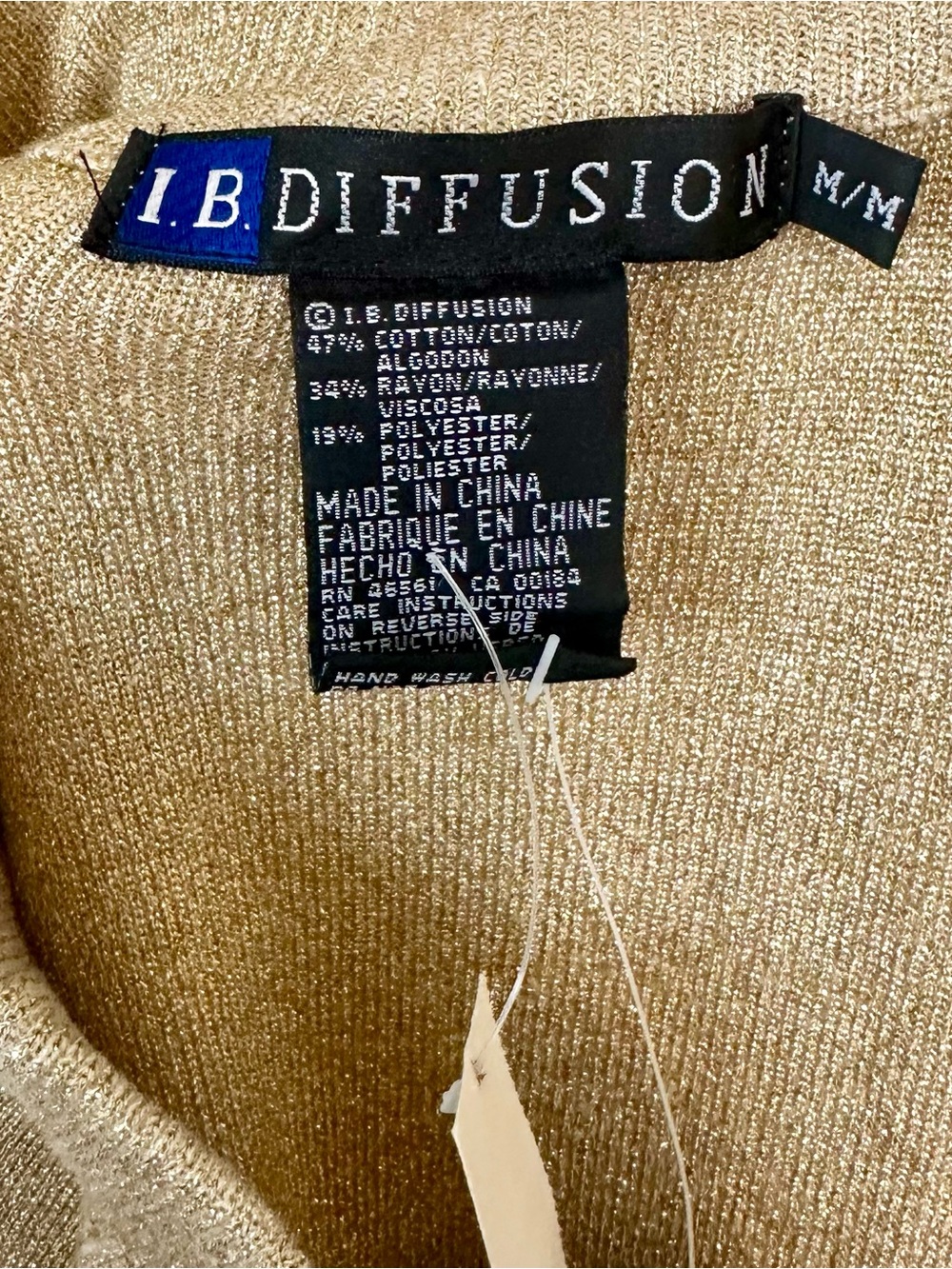 NWT I.B. Diffusion Women’s Gold Pleated Midi Skirt - Size: Medium - Picture 2 of 5